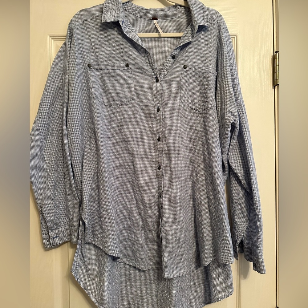 Free people over sized button up